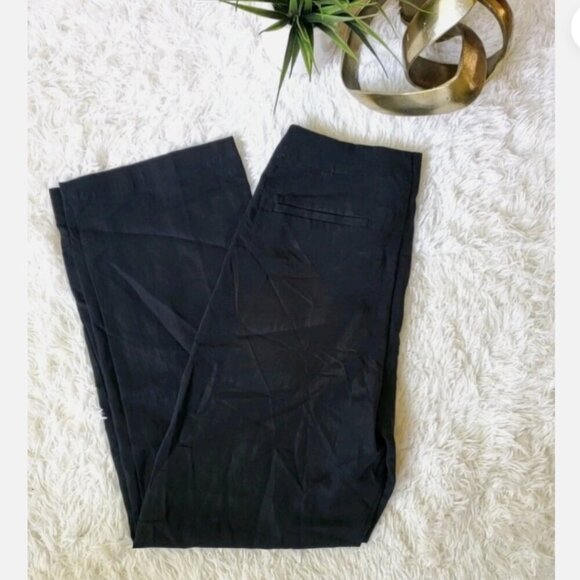 GAP Softsuit Tencel High Rise Pleated Wide Leg Black Pant 8 PETITE #404698 RT$90 - Picture 10 of 11